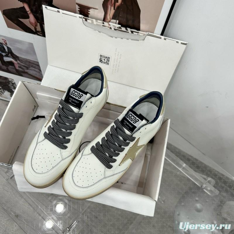 2024 Unisex GGDB White Gold Leather Sneakers MJ00260