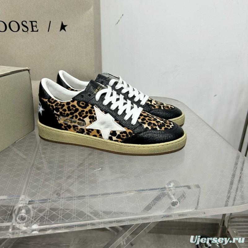 2024 Unisex GGDB Leopard Black White Leather Suede Low Top Sneakers MJ00260