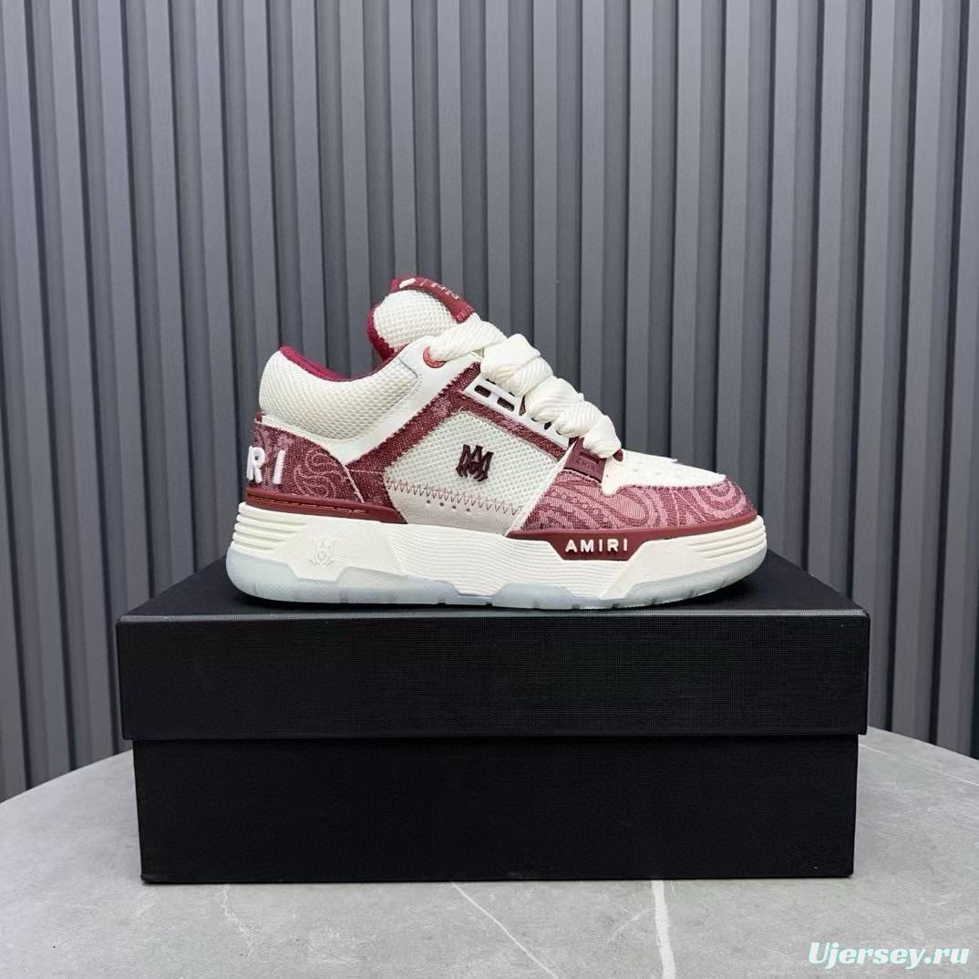 2024 Unisex Amiri White Red Leather Sneaker MJ00360