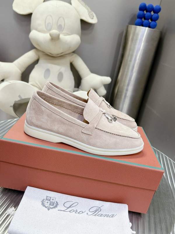 2024 Unisex Le Parmentier beige suede loafers MJ00270