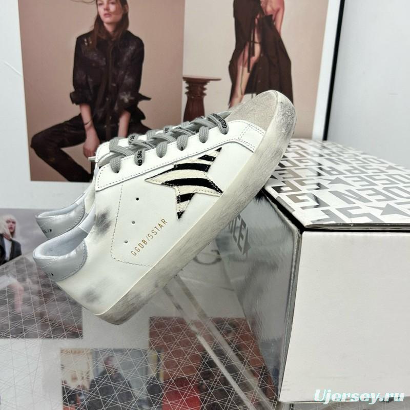 2025 Women GGDB White Black Leather Suede Sneakers