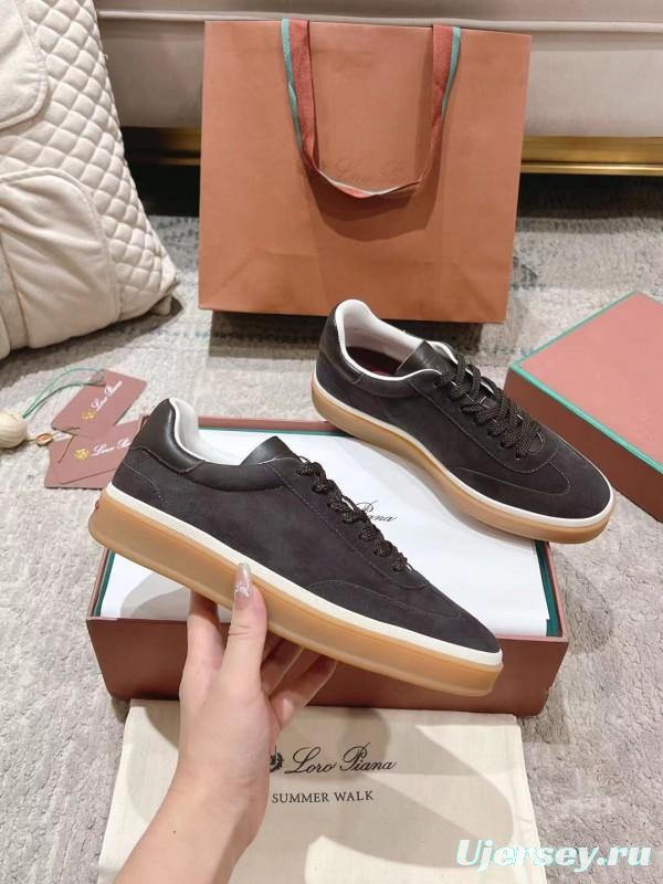 2025 Unisex Le Parmentier Black Suede Leather Sneakers Top Version LY00320(F)/LY00330(M)