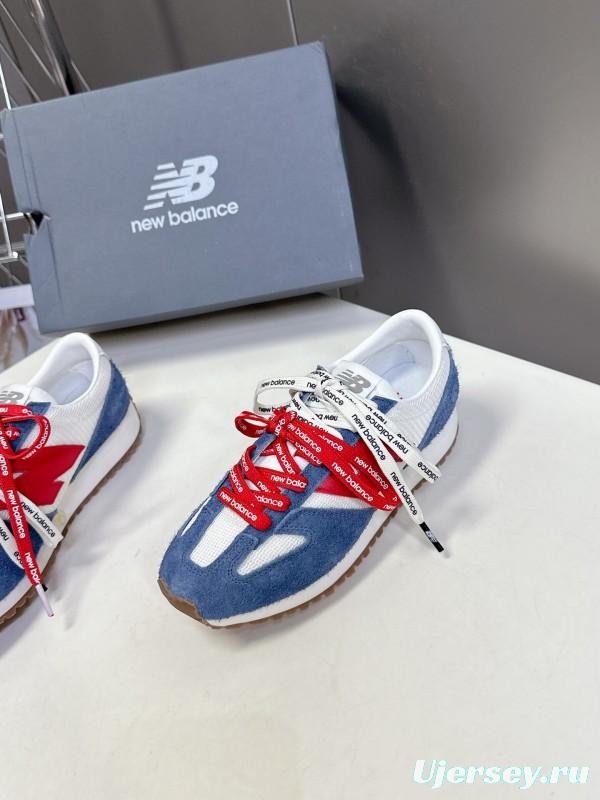 2025 Women New Balance Blue White Suede Mesh Retro Running Shoes