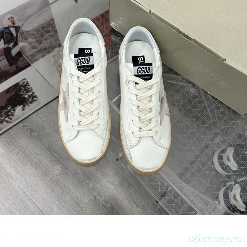 2025 Women GGDB White Grey Leather Sneakers MJ00260