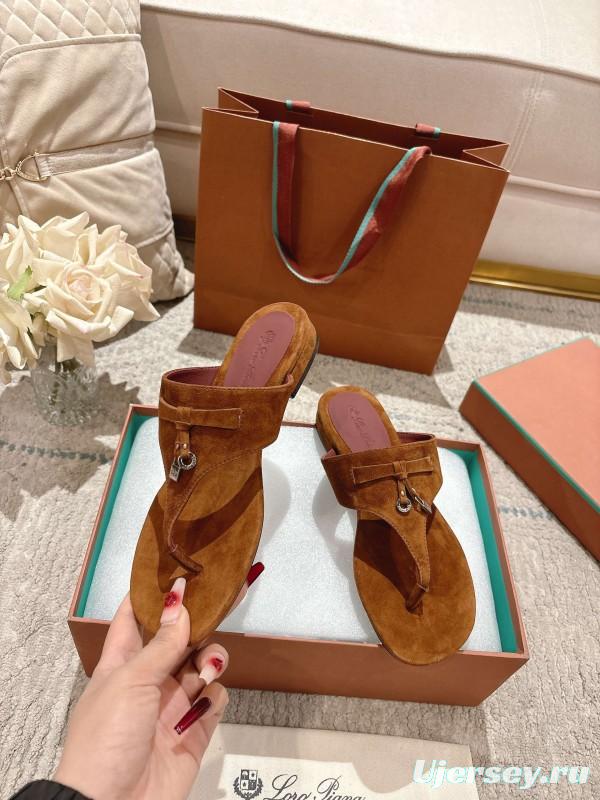 2025 Slippers LP Brown Suede Slippers LY00250