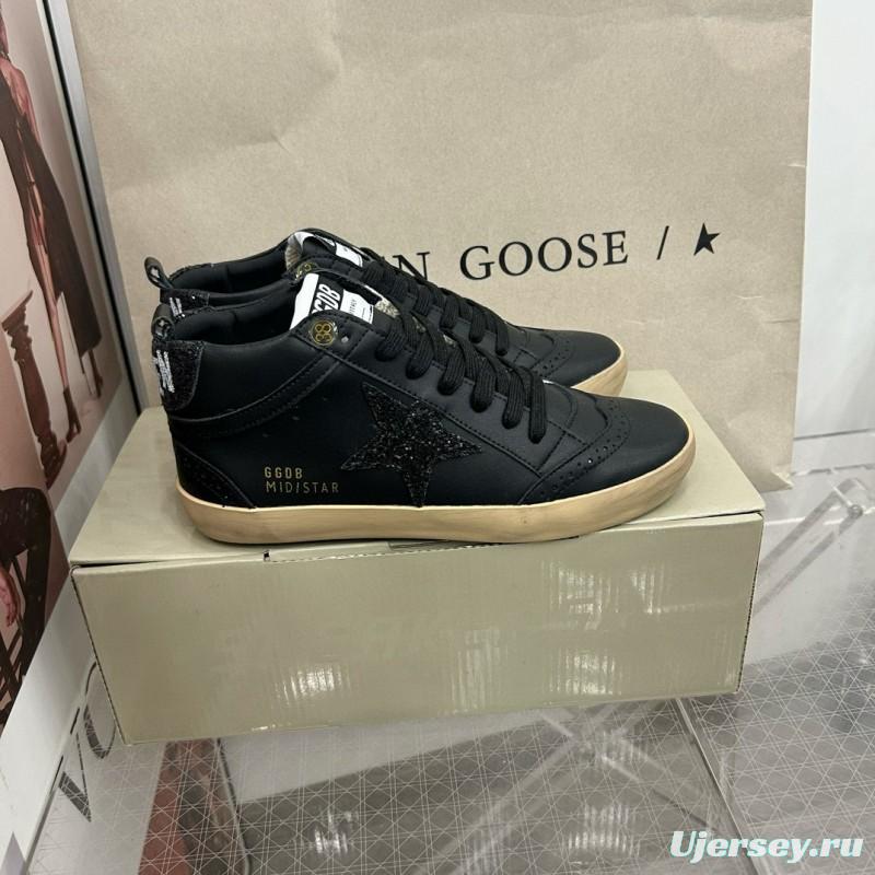 2024 Unisex GGDB Black Leather High Top Sneakers MJ00300