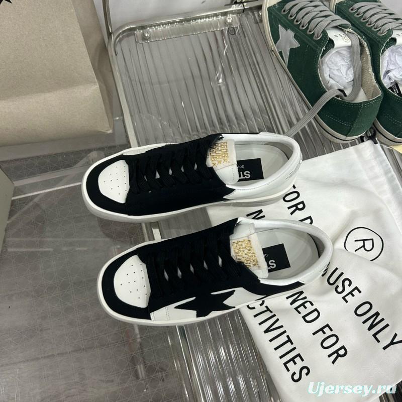 2024 Unisex GGDB Black White Leather Sneakers 