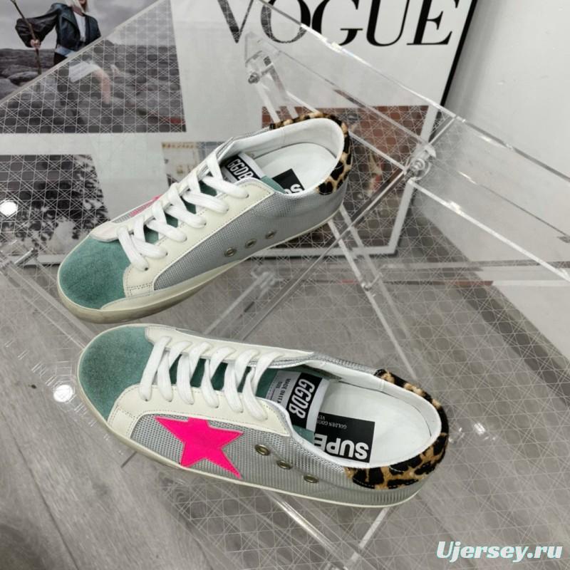 2025 Women GGDB Grey White Pink Suede Canvas Sneaker