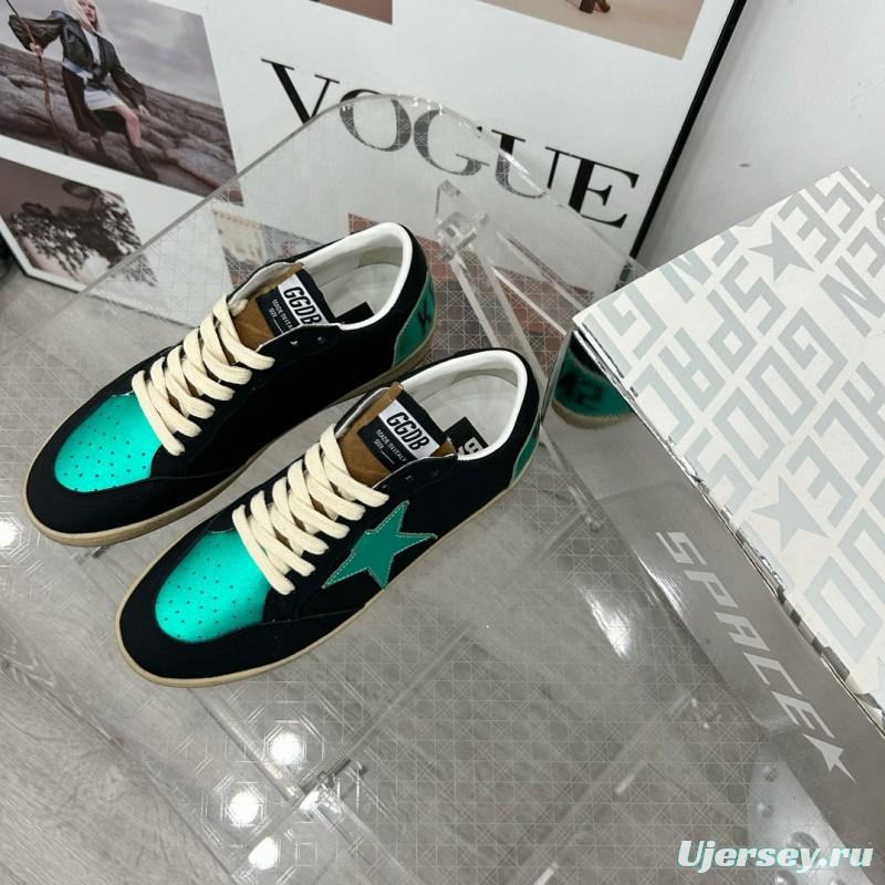 2024 Unisex GGDB Black Green Leather Sneakers MJ00260