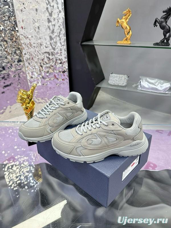 2024 Unisex Dior Stone Island B30 Beige White Mesh Sneakers MJ00330