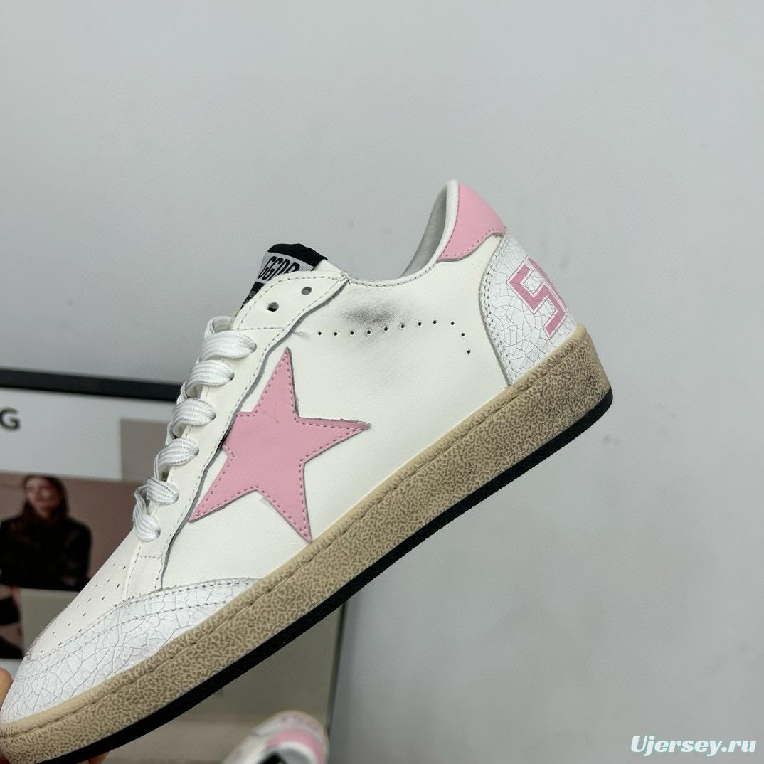 2024 Women GGDB White Pink Leather Sneakers MJ00260