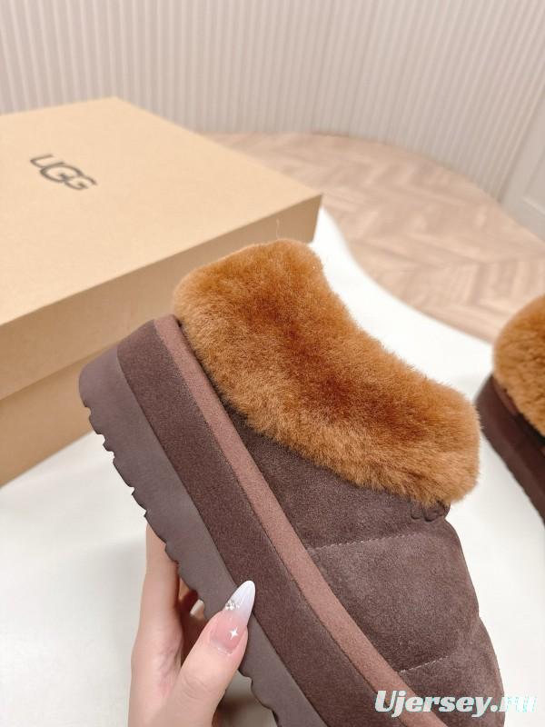 2024 Women UGG Brown Sheepskin Slippers MJ00280