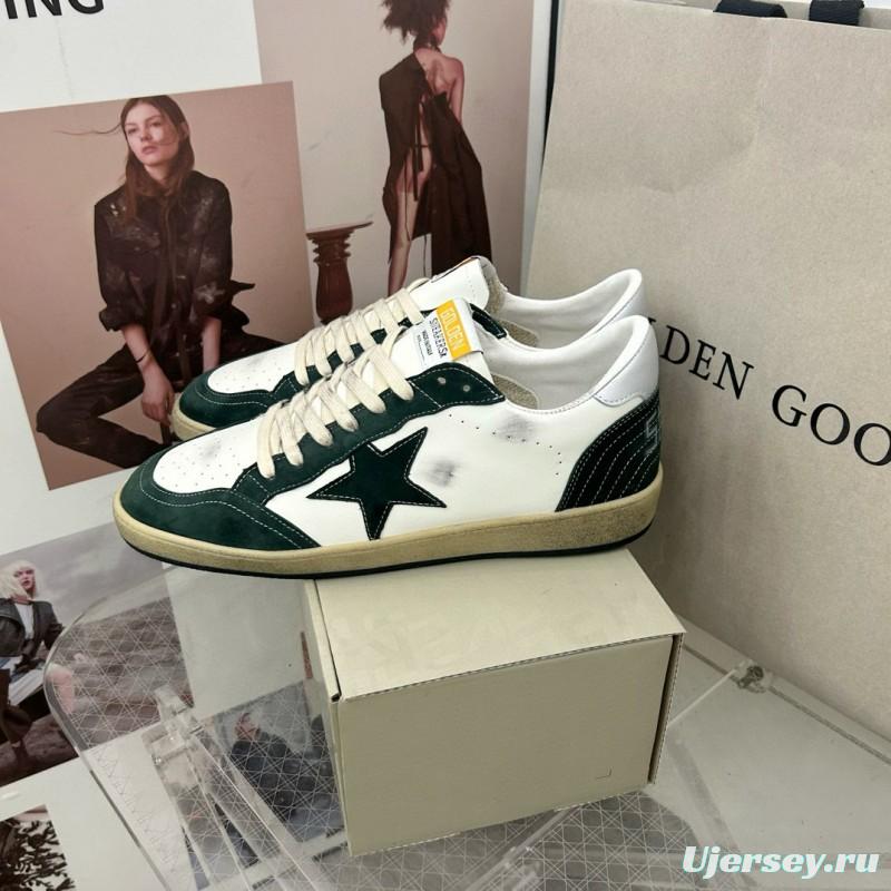 2024 Unisex GGDB White Green Leather Sneakers MJ00260