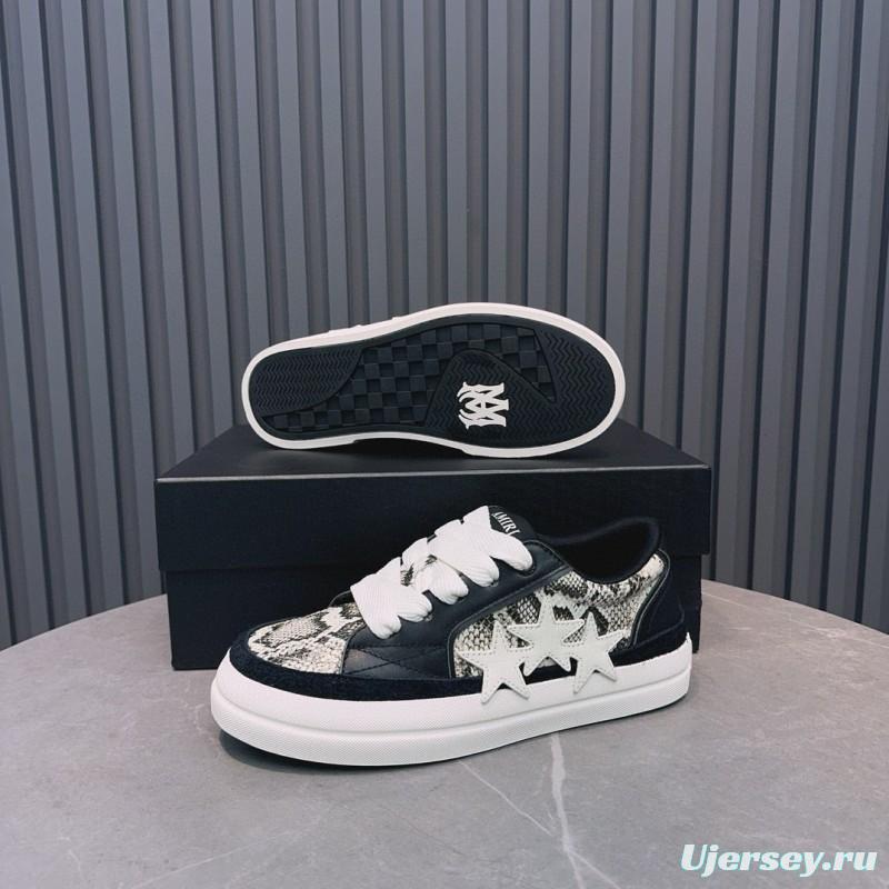 2024 Unisex Amiri Black White Leather Sneaker MJ00300