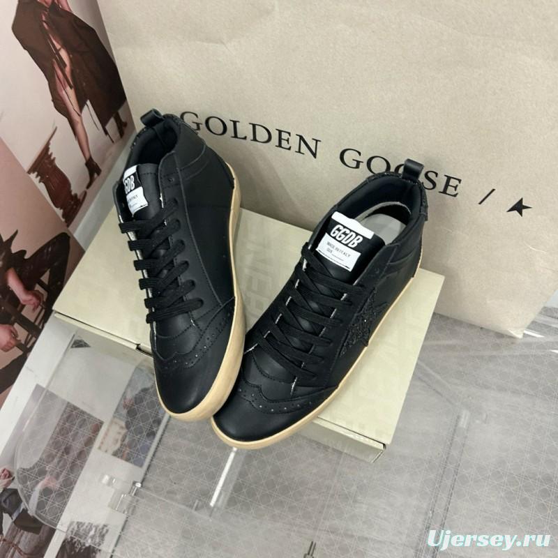 2024 Unisex GGDB Black Leather High Top Sneakers MJ00300