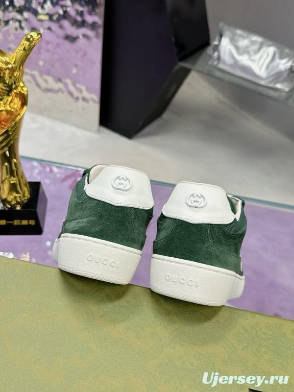 2024 Unisex Gucci Green Imported Suede Leather Sneakers MJ00310