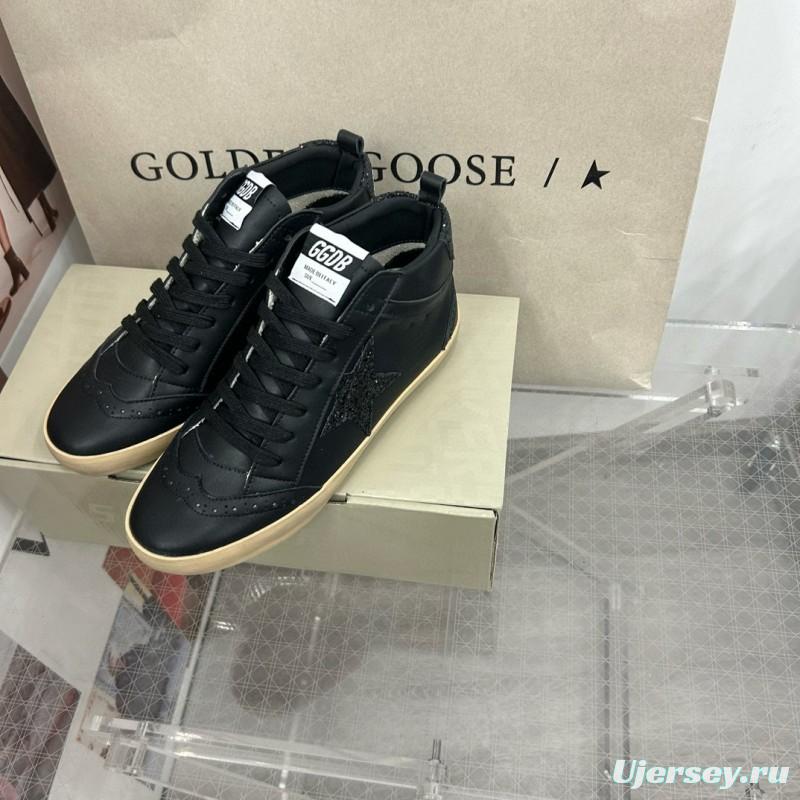 2024 Unisex GGDB Black Leather High Top Sneakers MJ00300