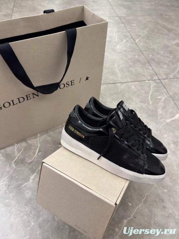 2024 Unisex GGDB Black Mesh Leather Sneakers MJ00260