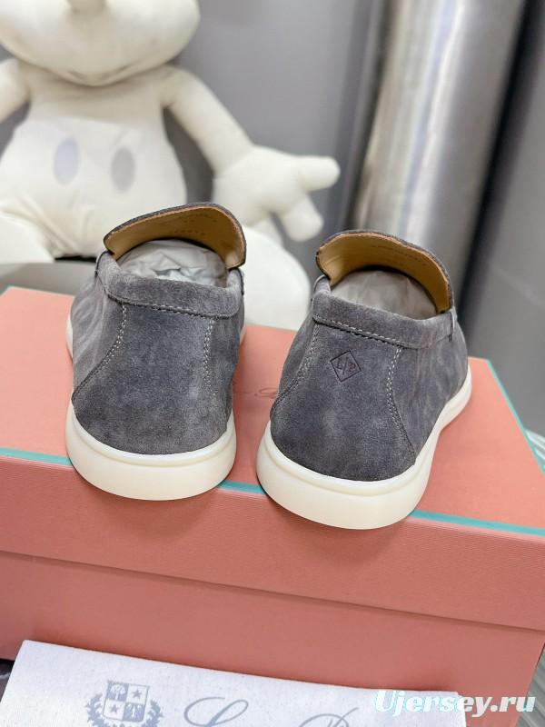 2024 Unisex Le Parmentier Grey Suede Loafers MJ00270