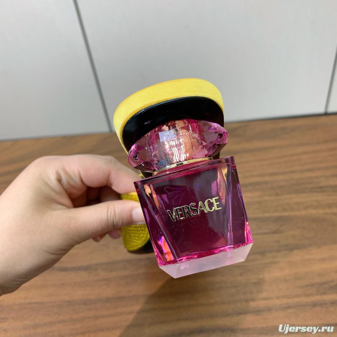 2025 Women VERSACE Yellow Leather Slippers