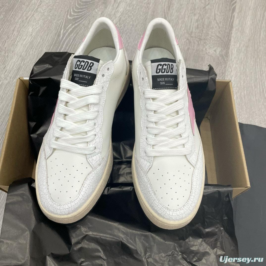 2024 Unisex GGDB White Pink Leather Sneakers MJ00260