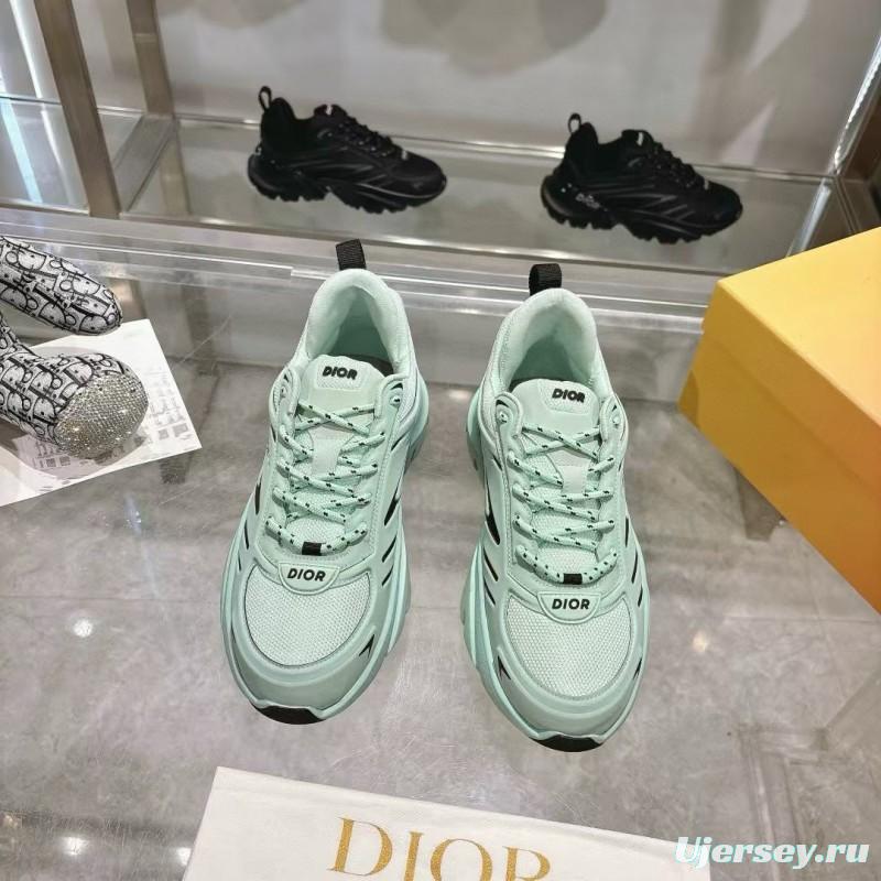 2024 Unisex Dior mint mesh leather sneakers MJ00360