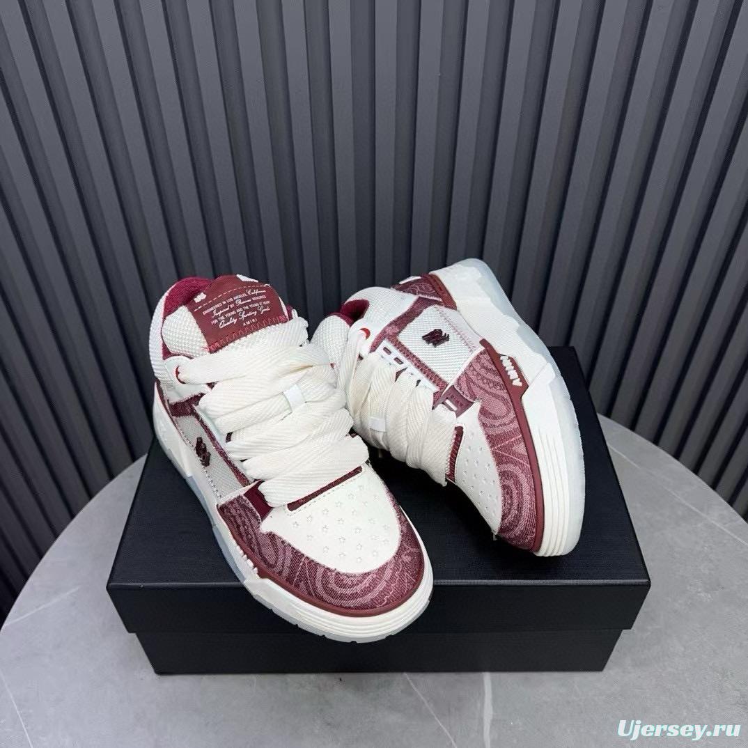 2024 Unisex Amiri White Red Leather Sneaker MJ00360