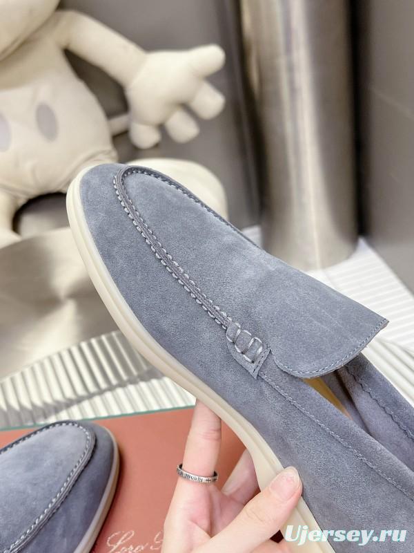 2025 Men Le Parmentier Grey Suede Loafers LY00260