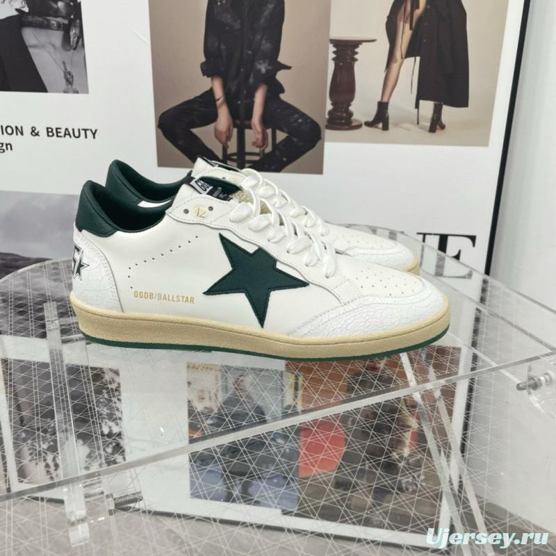 2024 Unisex GGDB White Green Leather Sneakers MJ00260
