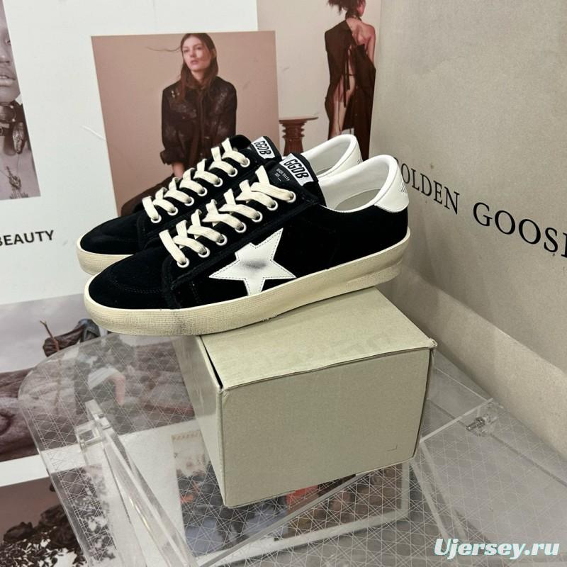 2024 Unisex GGDB Black White Suede Leather Low Top Sneakers MJ00260