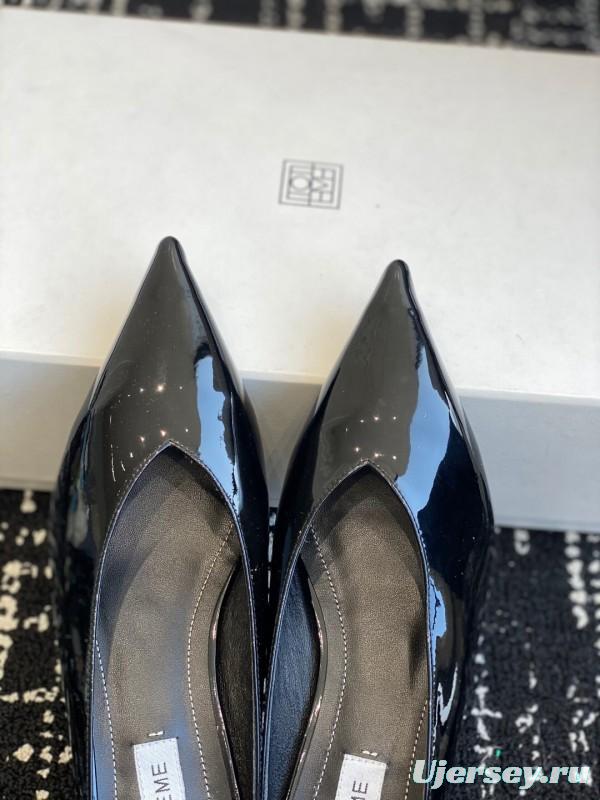 2025 Women Toteme Black Patent Leather Mule