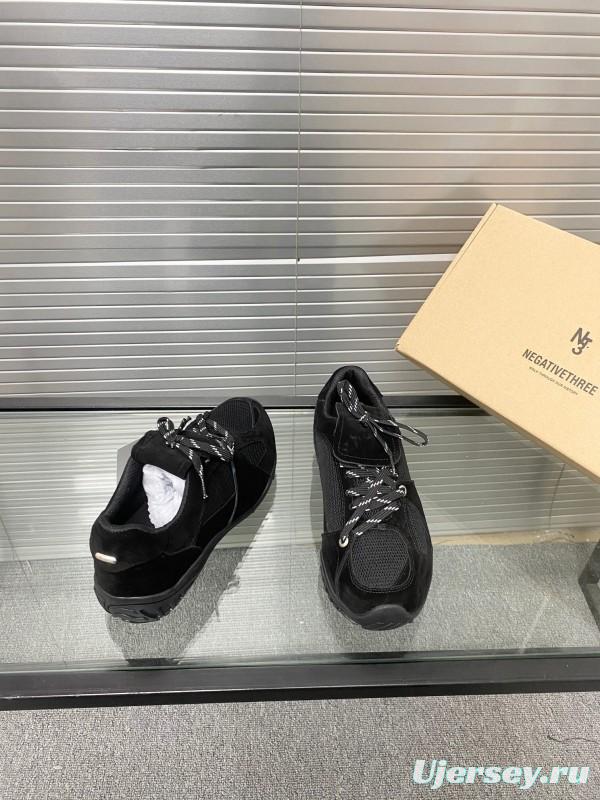 2025 Unisex Puma Black Mesh Leather Sneakers KFY00280