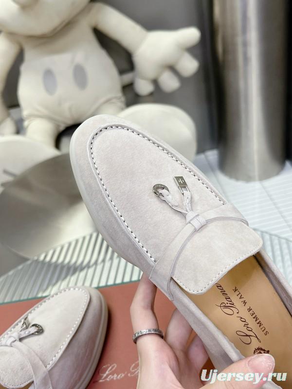 2024 Men Le Parmentier White Suede Loafers MJ00270