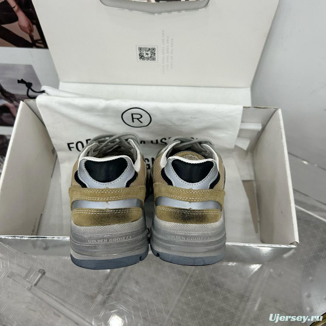 2024 Unisex GGDB Green Grey White Suede Mesh Sneakers