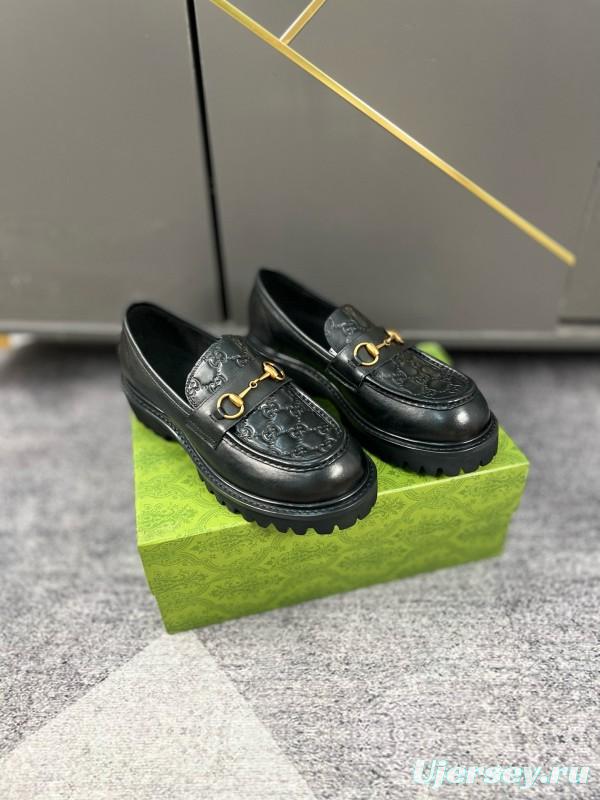 2024 Men Gucci Black Leather Formal Shoes MJ00300