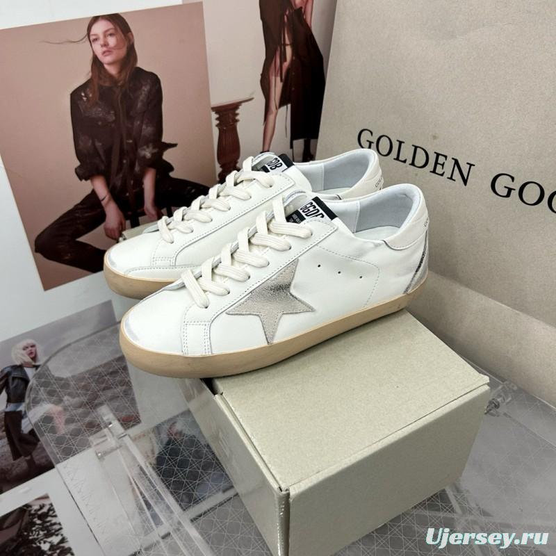 2025 Women GGDB White Grey Leather Sneakers MJ00260