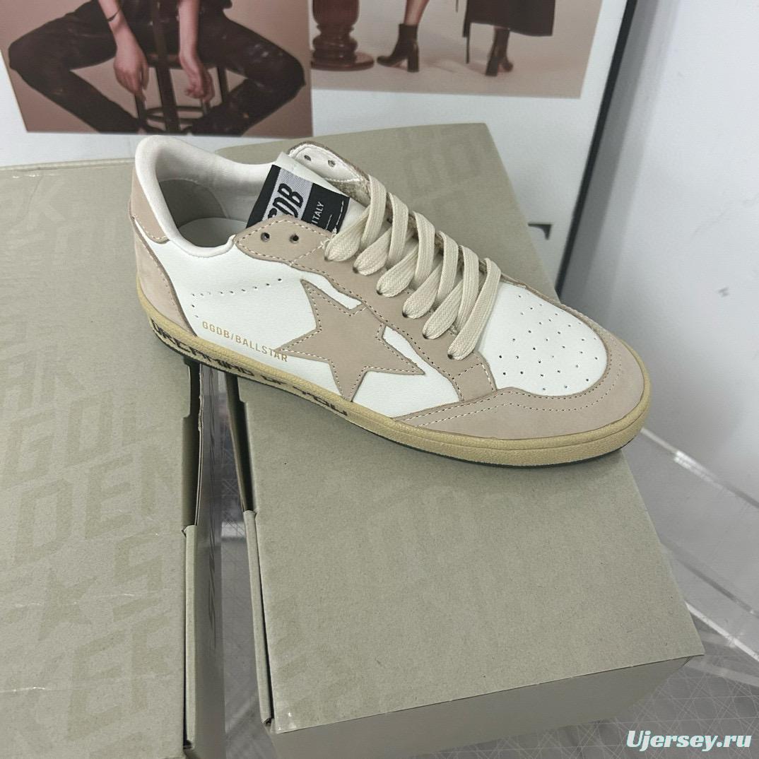2024 Unisex GGDB White Beige Leather Suede Low Top Sneakers MJ00260