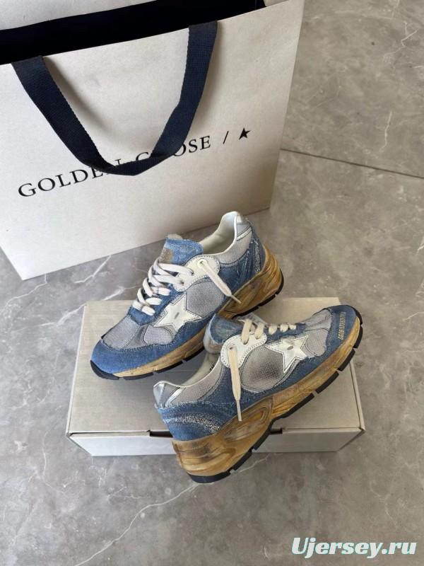 2024 Unisex GGDB Grey Blue Mesh Suede Sneakers