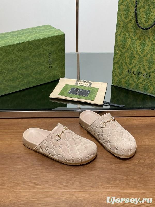 2024 Slippers Gucci Beige Leather Mule MJ00280