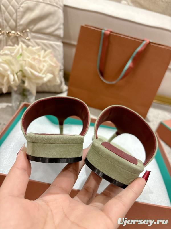 2025 Slippers LP Light Green Suede Casual LY00250