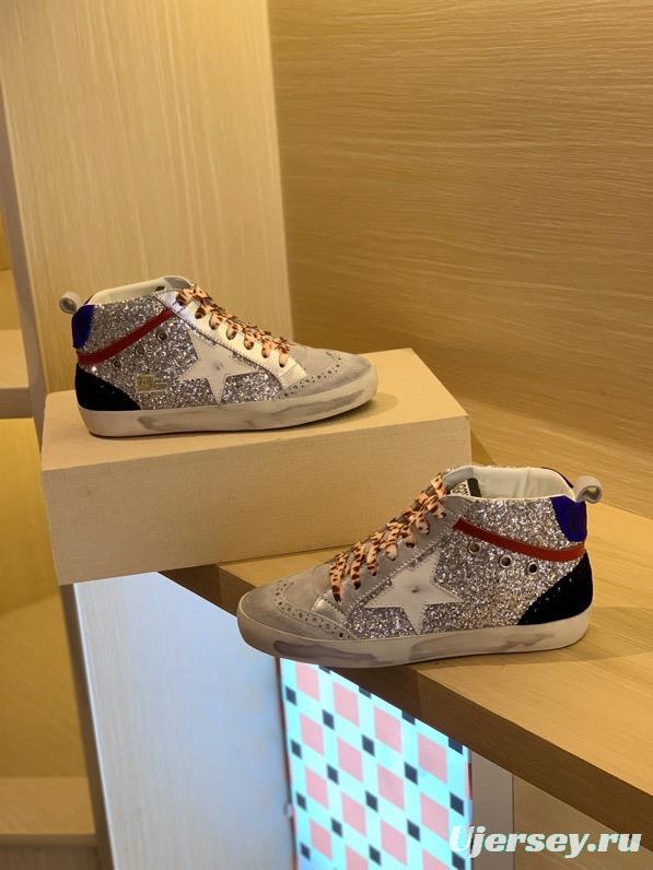 2024 Unisex GGDB Silver White Red Blue Leather Suede Sneakers MJ00300