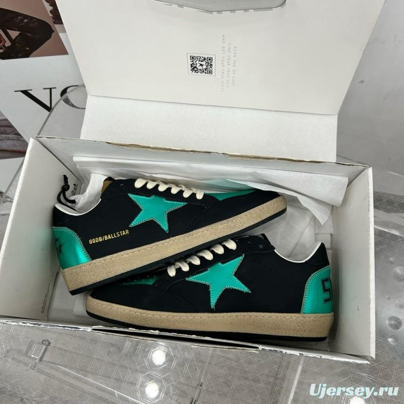 2024 Unisex GGDB Black Green Leather Sneakers MJ00260