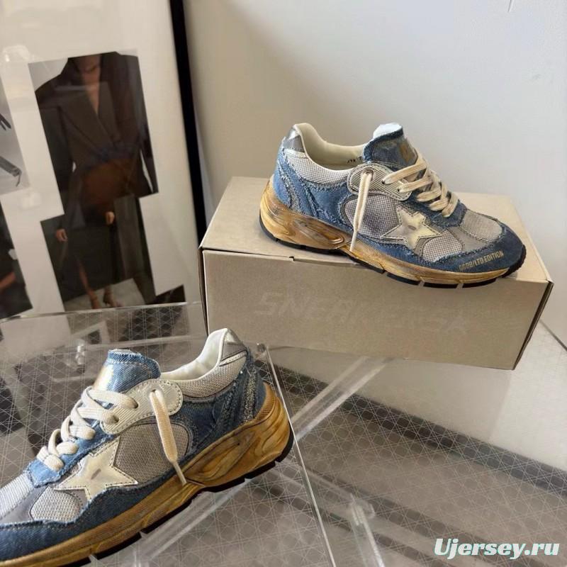 2024 Unisex GGDB Grey Blue Mesh Suede Sneakers