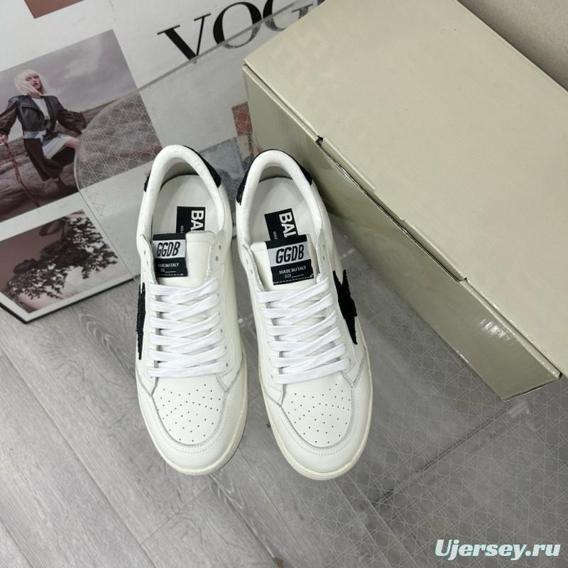 2024 Unisex GGDB White Black Leather Low Top Sneakers MJ00260