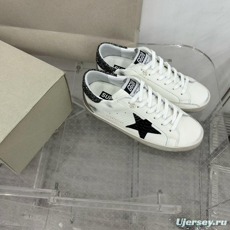 2025 Women GGDB White Black Suede Leather Sneakers MJ00260