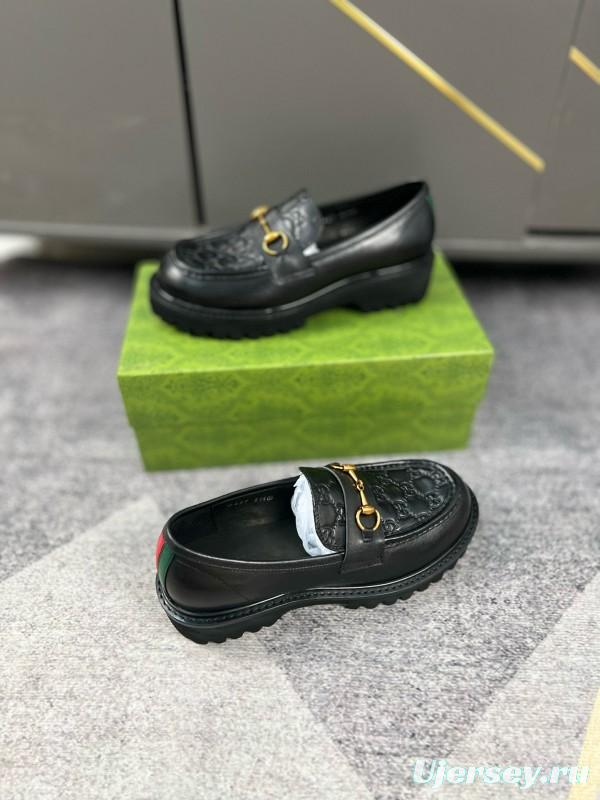 2024 Men Gucci Black Leather Formal Shoes MJ00300