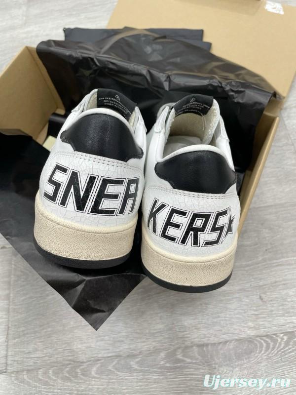 2024 Unisex GGDB White Black Leather Low Top Sneakers MJ00260