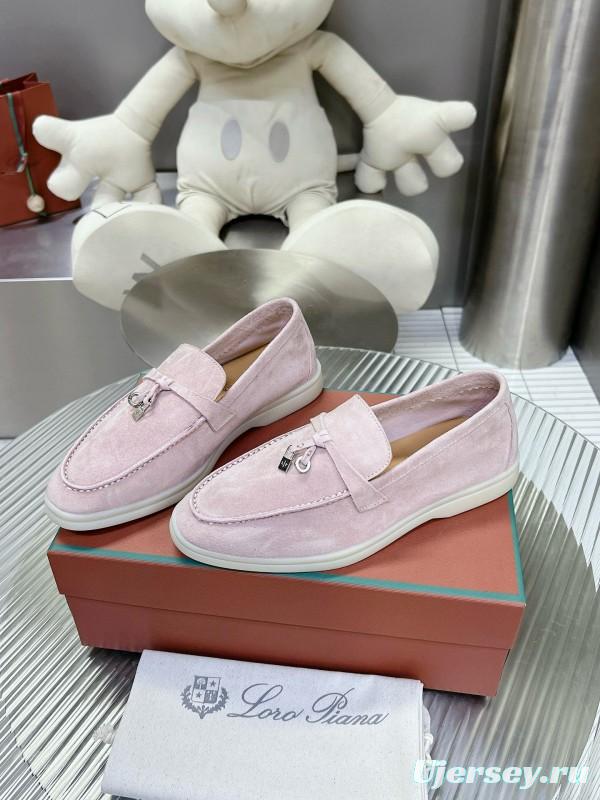 2024 Unisex LP Pink Suede Loafers MJ00270