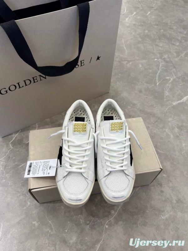 2024 Unisex GGDB White Black Leather Mesh Low Top Sneakers MJ00260