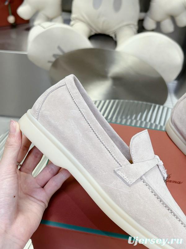 2024 Men Le Parmentier White Suede Loafers MJ00270